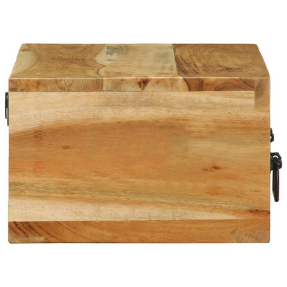 Mobile TV a Parete 60x30x19 cm in Legno Massello di Acacia - homemem39