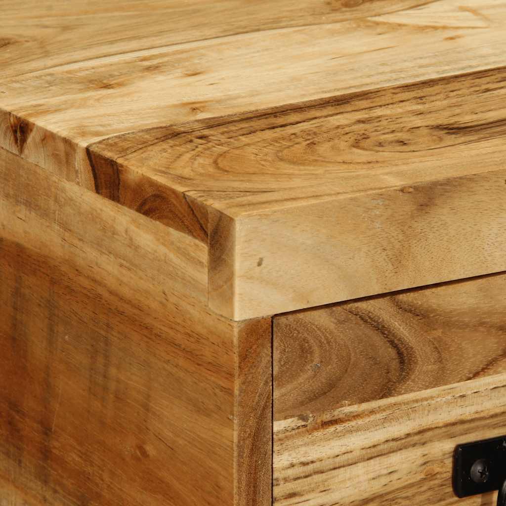 Mobile TV a Parete 60x30x19 cm in Legno Massello di Acacia - homemem39