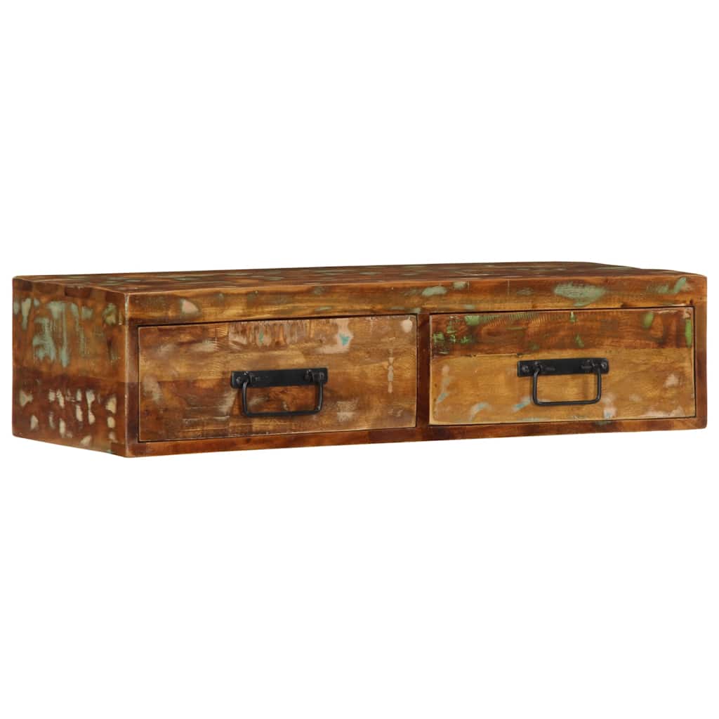 Mobile TV a Parete 80x30x19 cm in Legno Massello di Recupero - homemem39