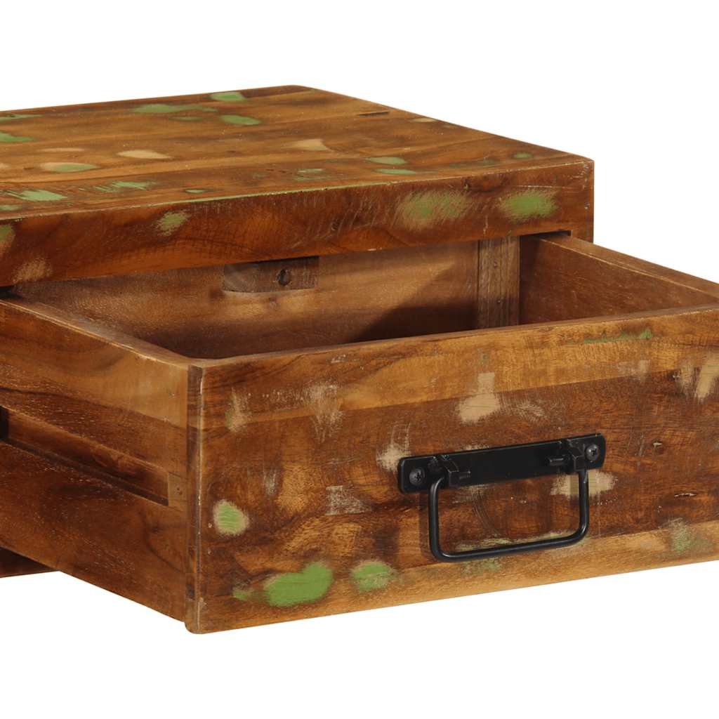 Mobile TV a Parete 80x30x19 cm in Legno Massello di Recupero - homemem39