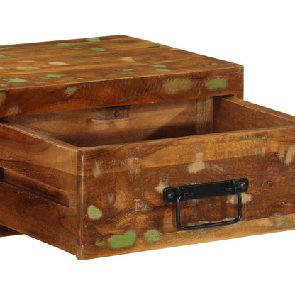 Mobile TV a Parete 80x30x19 cm in Legno Massello di Recupero - homemem39