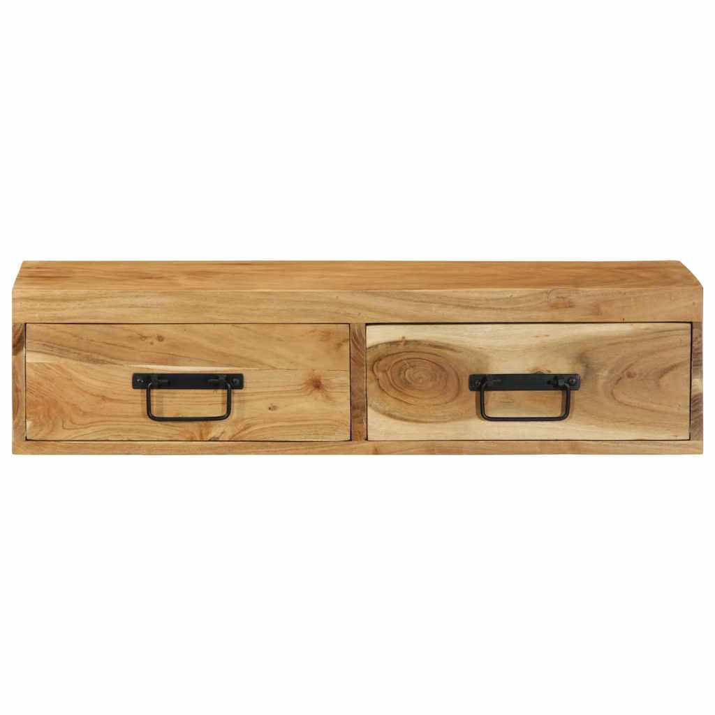 Mobile TV a Parete 80x30x19 cm in Legno Massello di Acacia - homemem39