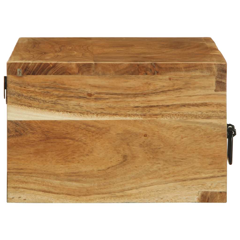 Mobile TV a Parete 80x30x19 cm in Legno Massello di Acacia - homemem39