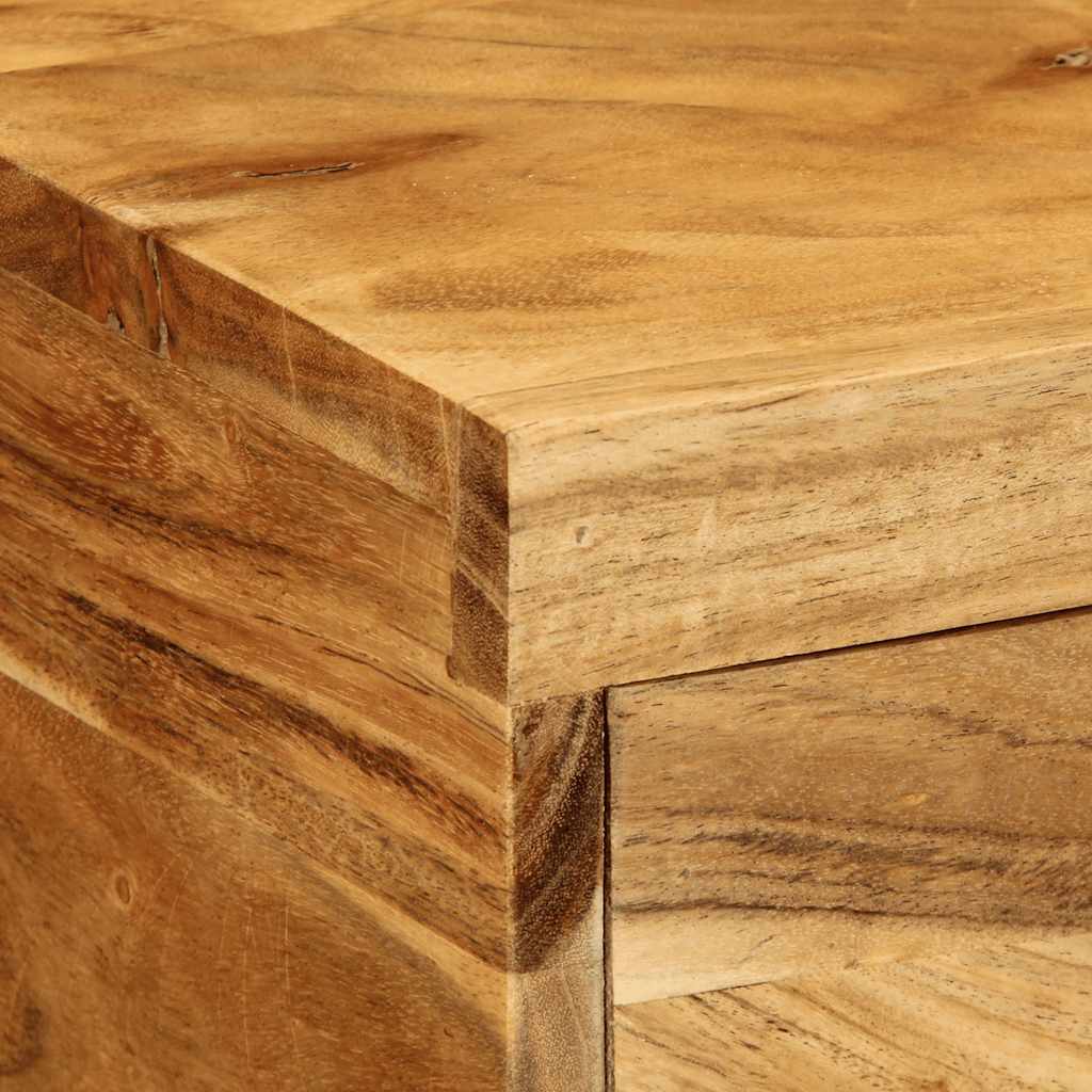 Mobile TV a Parete 80x30x19 cm in Legno Massello di Acacia - homemem39