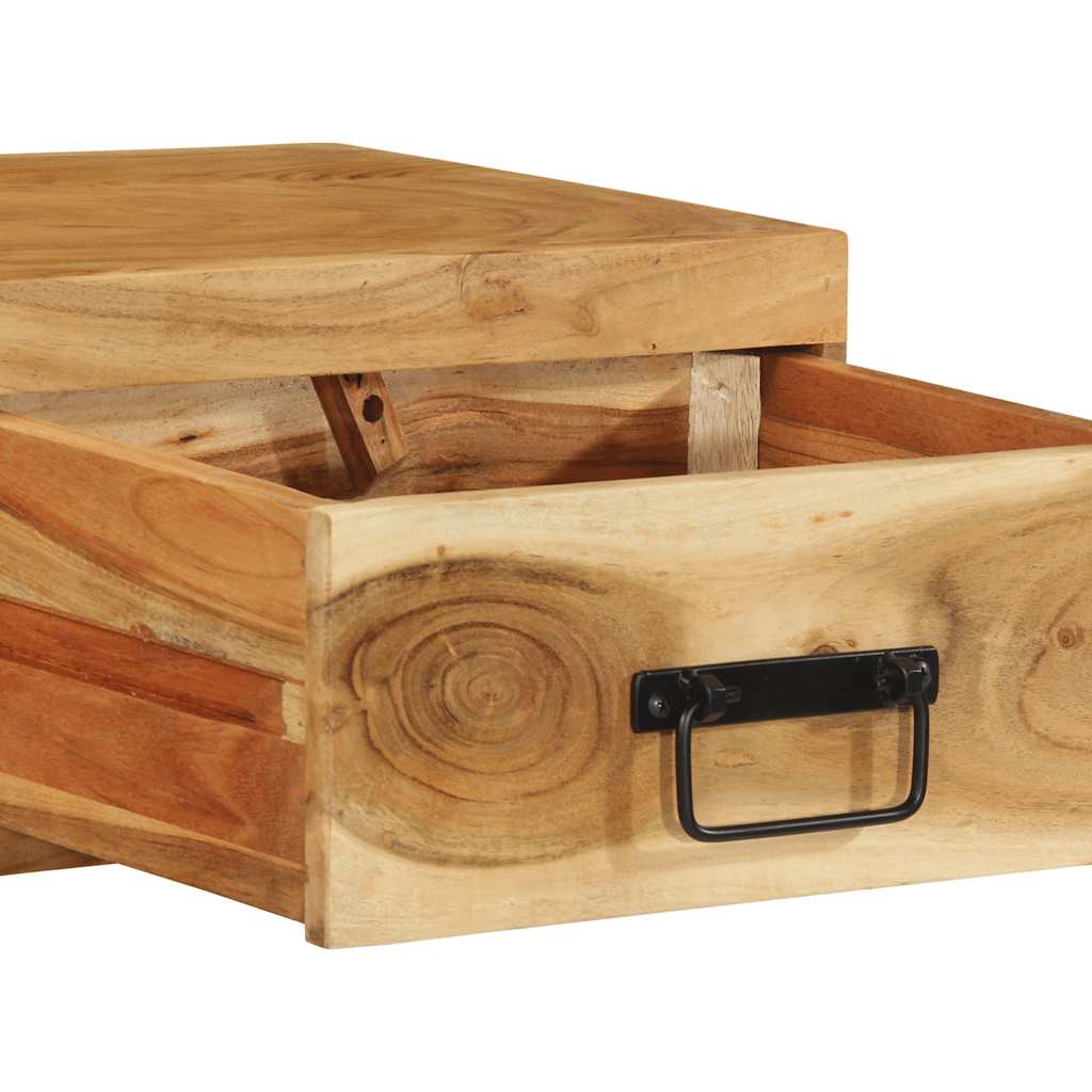 Mobile TV a Parete 80x30x19 cm in Legno Massello di Acacia - homemem39