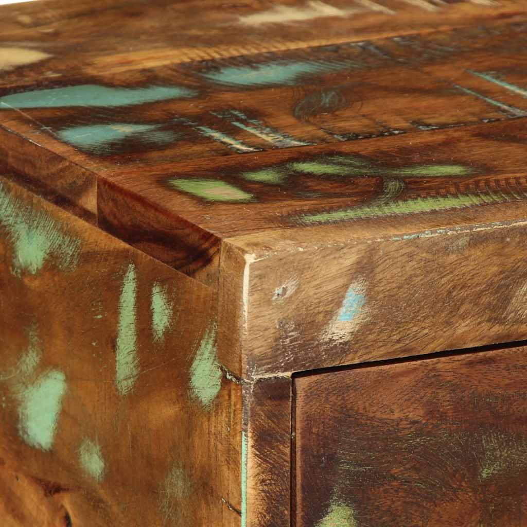 Mobile TV a Parete 100x30x19 cm in Legno Massello di Recupero - homemem39