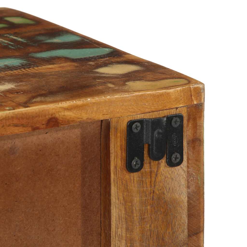 Mobile TV a Parete 100x30x19 cm in Legno Massello di Recupero - homemem39