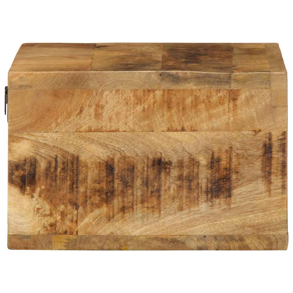 Mobile TV a Parete 40x30x19 cm Legno Grezzo Massello di Mango - homemem39