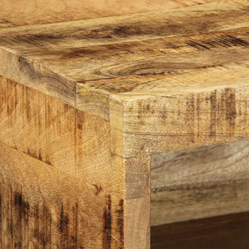 Mobile TV a Parete 40x30x19 cm Legno Grezzo Massello di Mango - homemem39