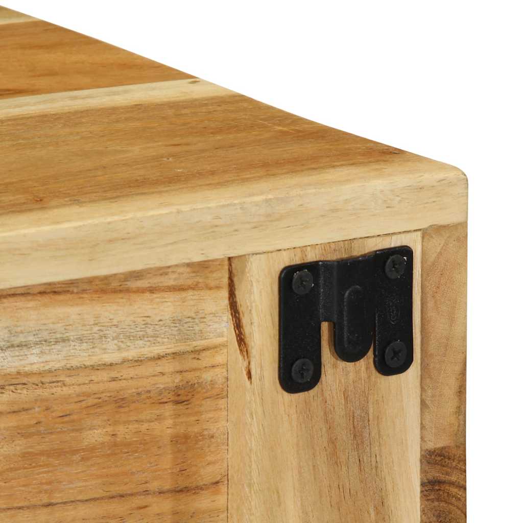 Mobile TV a Parete 2 pz in Legno Massello di Acacia - homemem39