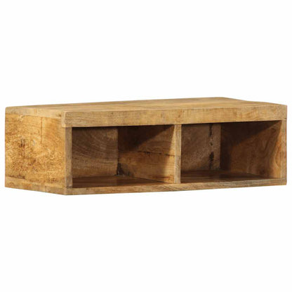 Mobile TV a Parete 60x30x19 cm Legno Grezzo Massello di Mango - homemem39