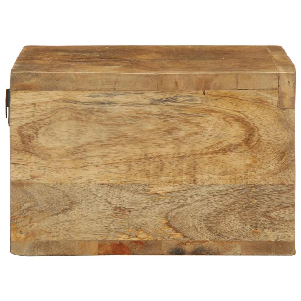 Mobile TV a Parete 60x30x19 cm Legno Grezzo Massello di Mango - homemem39