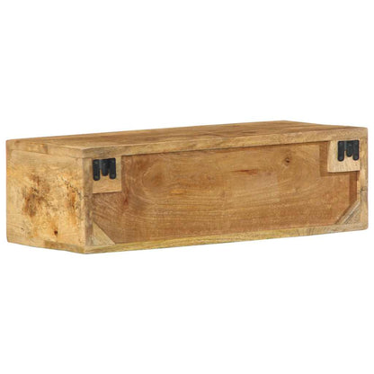Mobile TV a Parete 60x30x19 cm Legno Grezzo Massello di Mango - homemem39