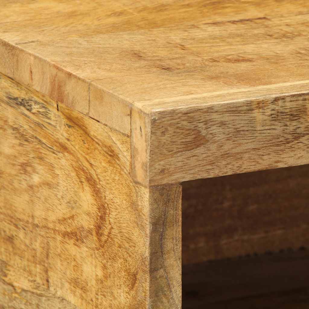 Mobile TV a Parete 60x30x19 cm Legno Grezzo Massello di Mango - homemem39