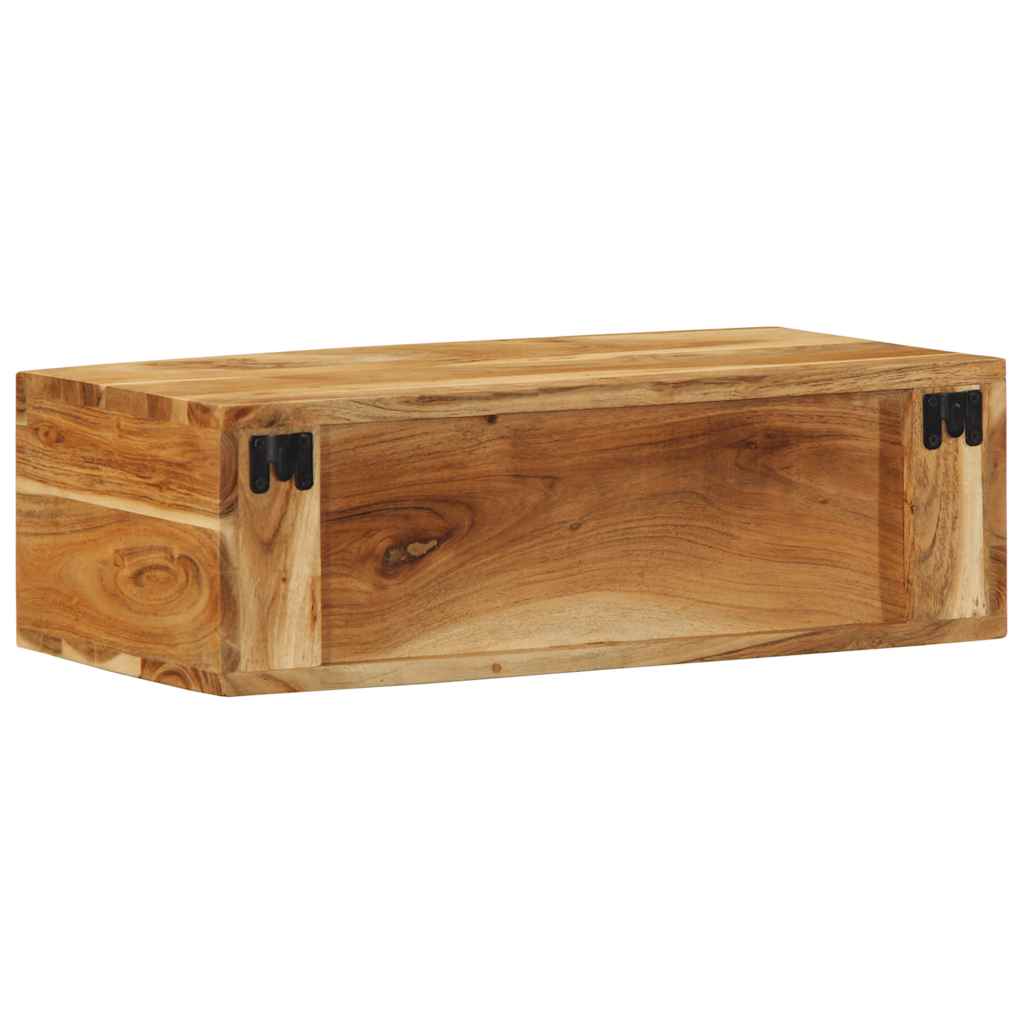 Mobile TV a Parete 60x30x19 cm in Legno Massello di Acacia - homemem39
