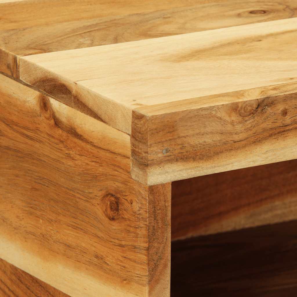 Mobile TV a Parete 60x30x19 cm in Legno Massello di Acacia - homemem39