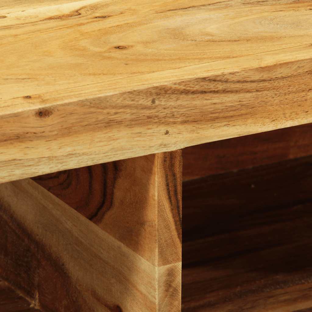 Mobile TV a Parete 60x30x19 cm in Legno Massello di Acacia - homemem39