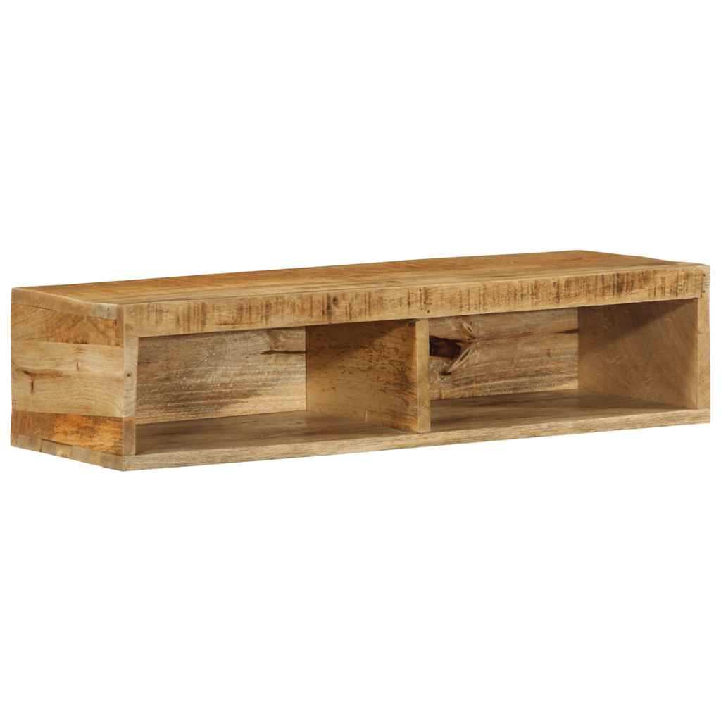 Mobile TV a Parete 80x30x19 cm Legno Grezzo Massello di Mango - homemem39