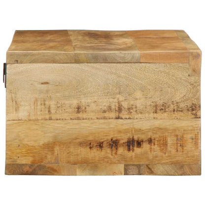 Mobile TV a Parete 80x30x19 cm Legno Grezzo Massello di Mango - homemem39