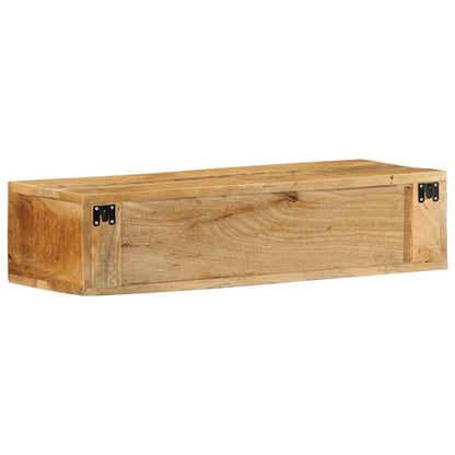 Mobile TV a Parete 80x30x19 cm Legno Grezzo Massello di Mango - homemem39