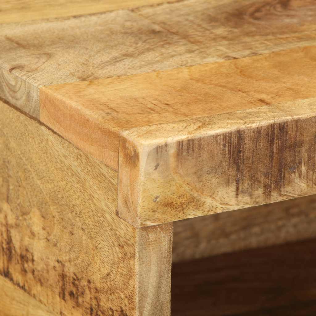 Mobile TV a Parete 80x30x19 cm Legno Grezzo Massello di Mango - homemem39