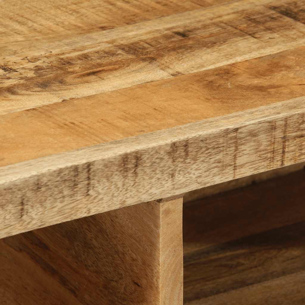 Mobile TV a Parete 80x30x19 cm Legno Grezzo Massello di Mango - homemem39