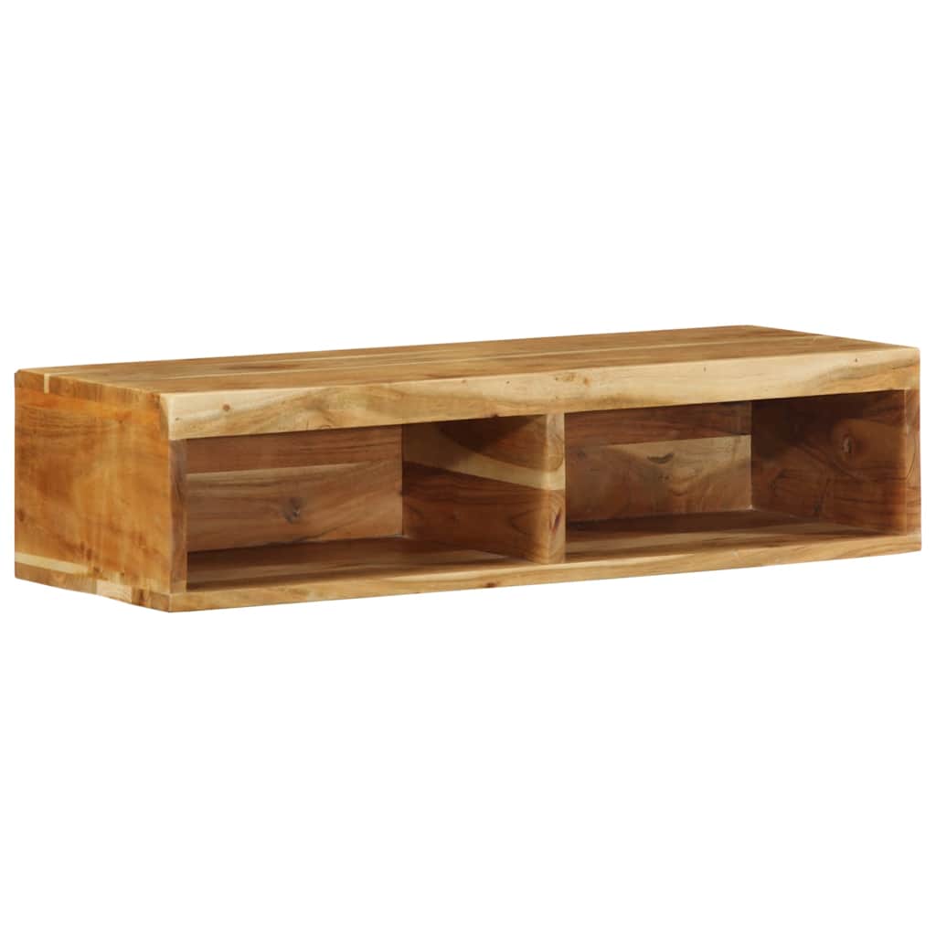 Mobile TV a Parete 80x30x19 cm in Legno Massello di Acacia - homemem39
