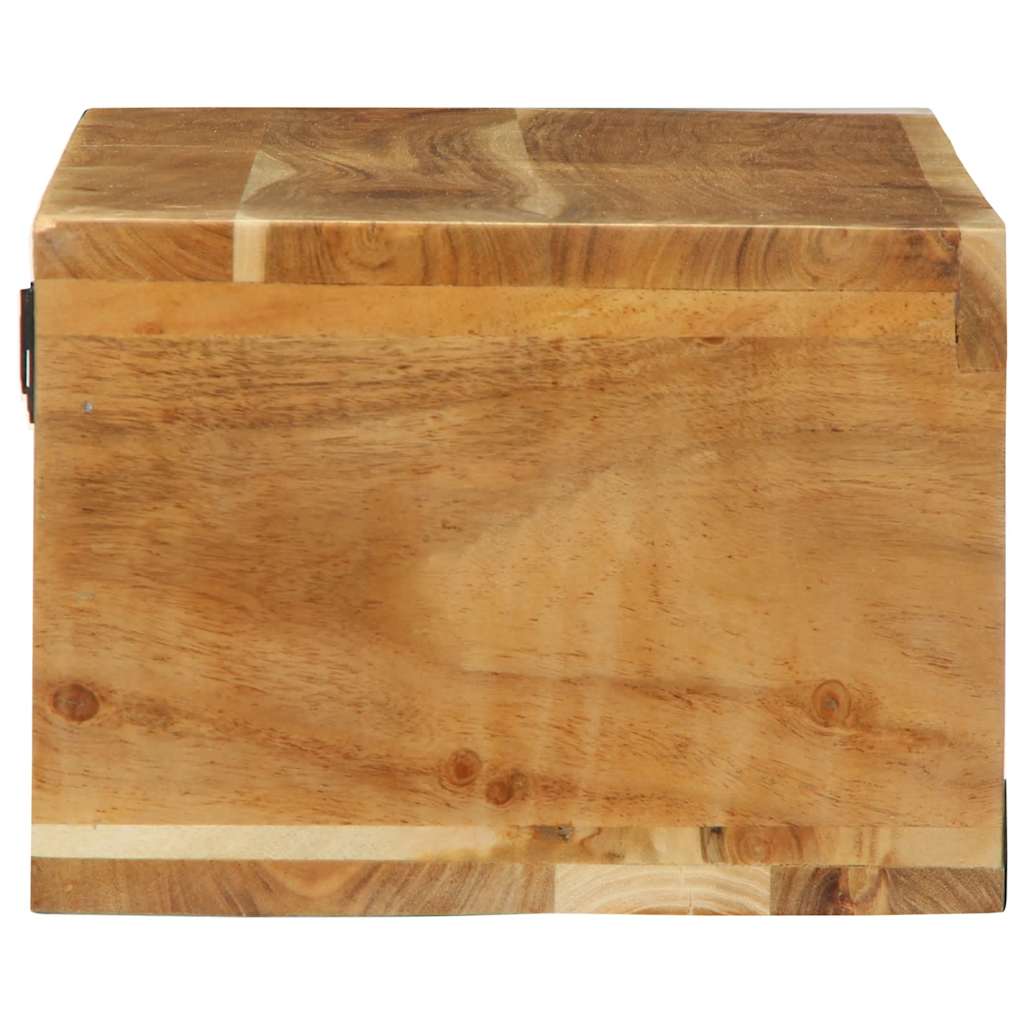 Mobile TV a Parete 80x30x19 cm in Legno Massello di Acacia - homemem39