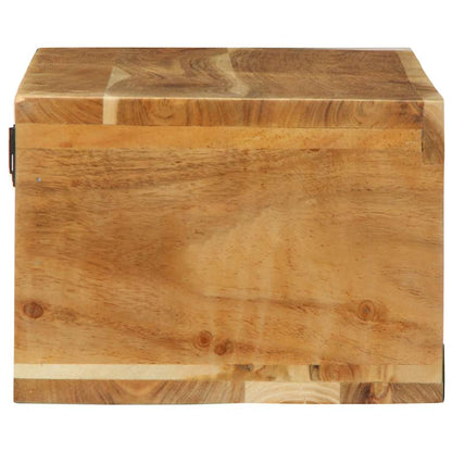 Mobile TV a Parete 80x30x19 cm in Legno Massello di Acacia - homemem39