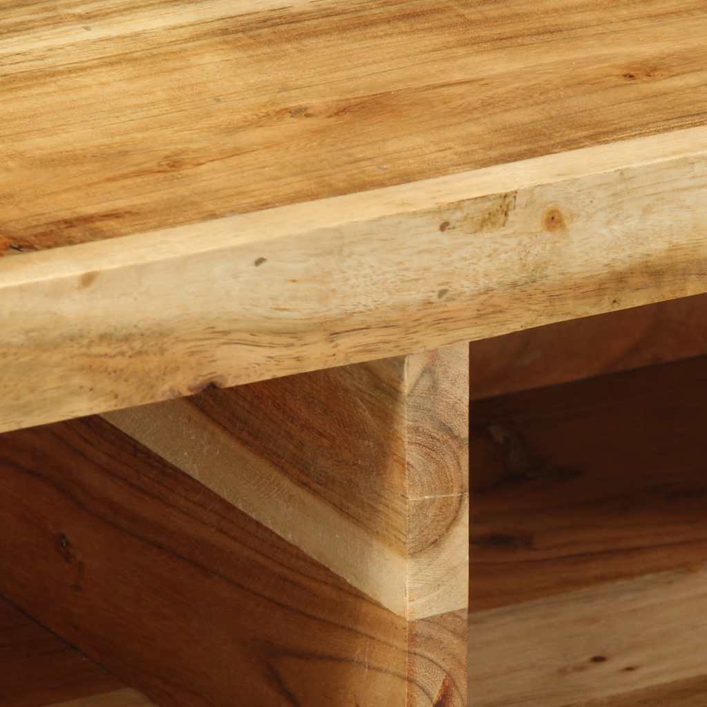 Mobile TV a Parete 80x30x19 cm in Legno Massello di Acacia - homemem39