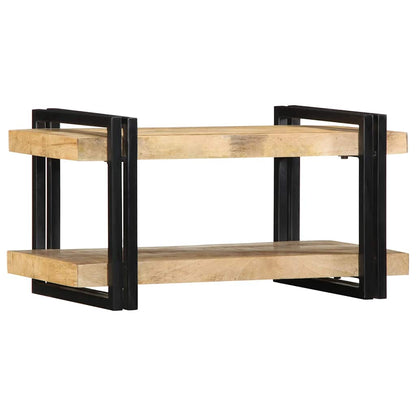 Mensola da Parete 70x33x35 cm in Legno Massello di Mango Grezzo | homemem39