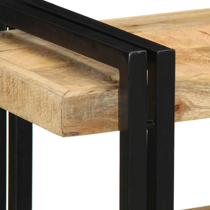 Mensola da Parete 70x33x35 cm in Legno Massello di Mango Grezzo | homemem39