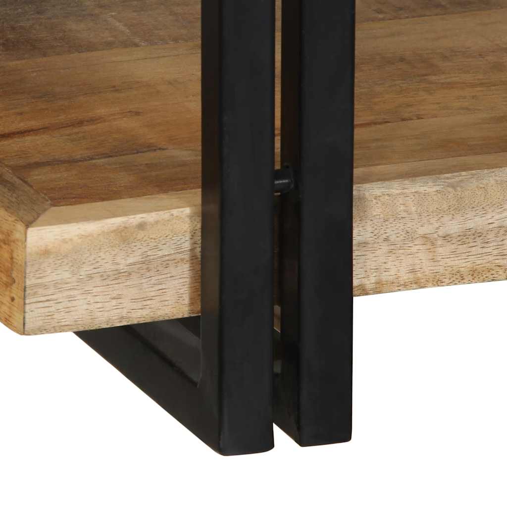 Mensola da Parete 90x33x45 cm in Legno Massello di Mango Grezzo - homemem39