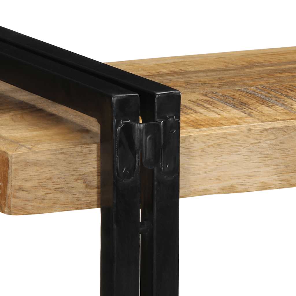 Mensola da Parete 90x33x45 cm in Legno Massello di Mango Grezzo - homemem39