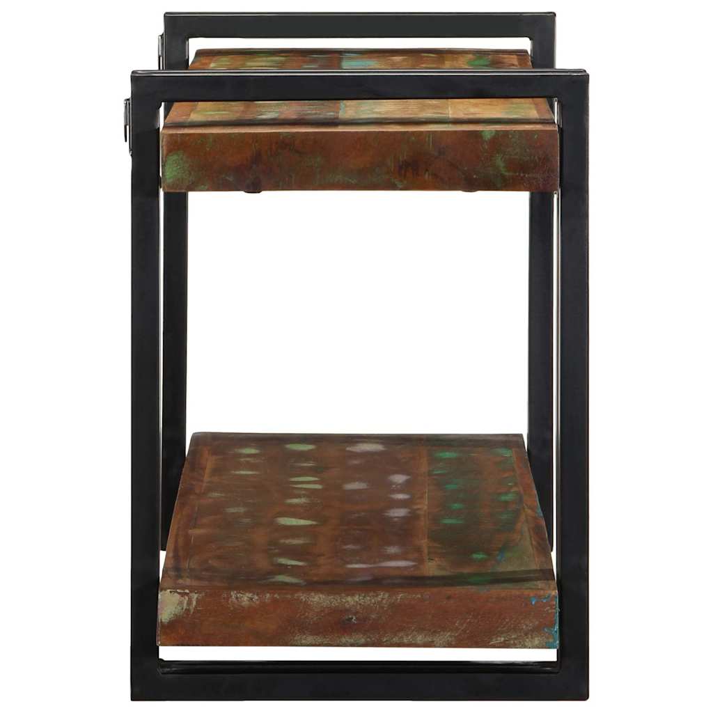 Mensola da Parete Multicolore in Legno Massello di Recupero - homemem39