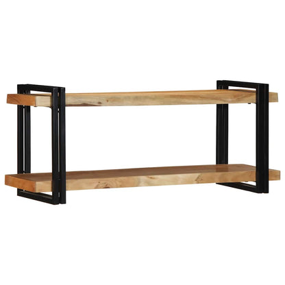 Mensola da Parete 110x33x45 cm Legno Massello di Acacia