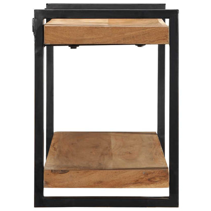 Mensola da Parete 110x33x45 cm Legno Massello di Acacia | homemem39