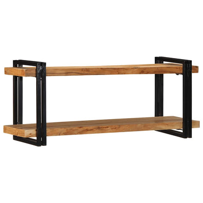 Mensola da Parete 110x33x45 cm Legno Massello di Acacia | homemem39