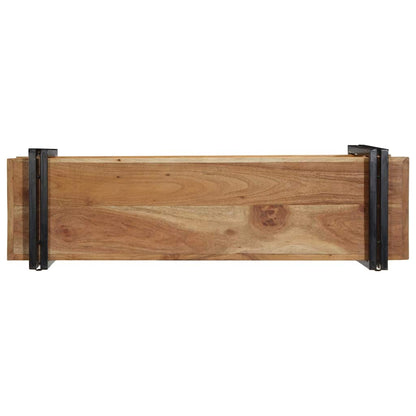 Mensola da Parete 110x33x45 cm Legno Massello di Acacia | homemem39