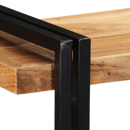 Mensola da Parete 110x33x45 cm Legno Massello di Acacia | homemem39