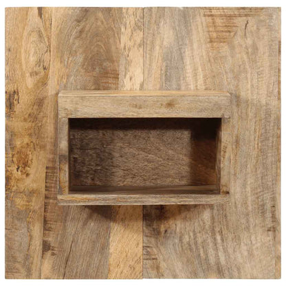 Comodino 50x27x50 cm in Legno Grezzo Massello di Mango | homemem39