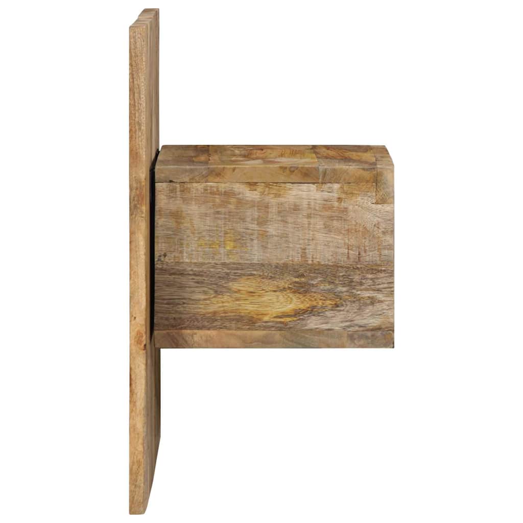 Comodino 50x27x50 cm in Legno Grezzo Massello di Mango | homemem39
