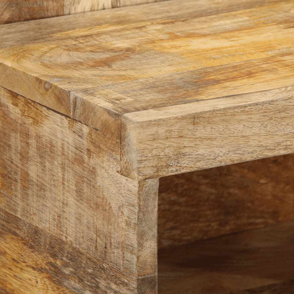 Comodino 50x27x50 cm in Legno Grezzo Massello di Mango | homemem39