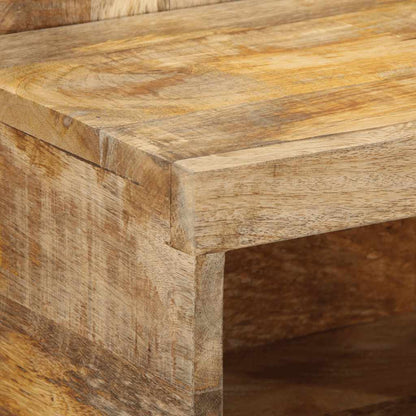 Comodino 50x27x50 cm in Legno Grezzo Massello di Mango | homemem39