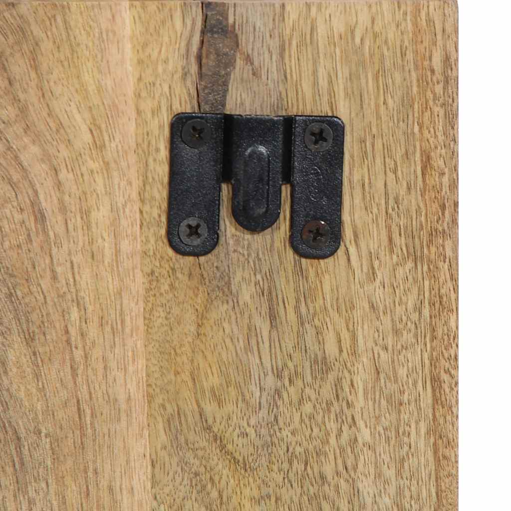 Comodino 50x27x50 cm in Legno Grezzo Massello di Mango | homemem39