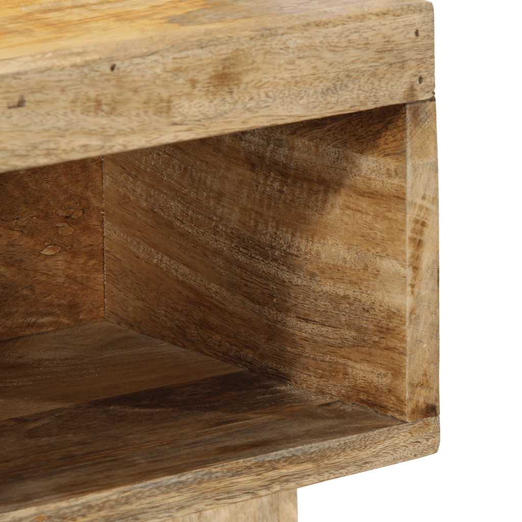 Comodino 50x27x50 cm in Legno Grezzo Massello di Mango | homemem39