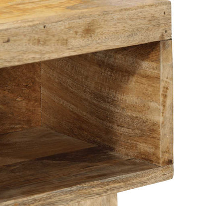 Comodino 50x27x50 cm in Legno Grezzo Massello di Mango | homemem39