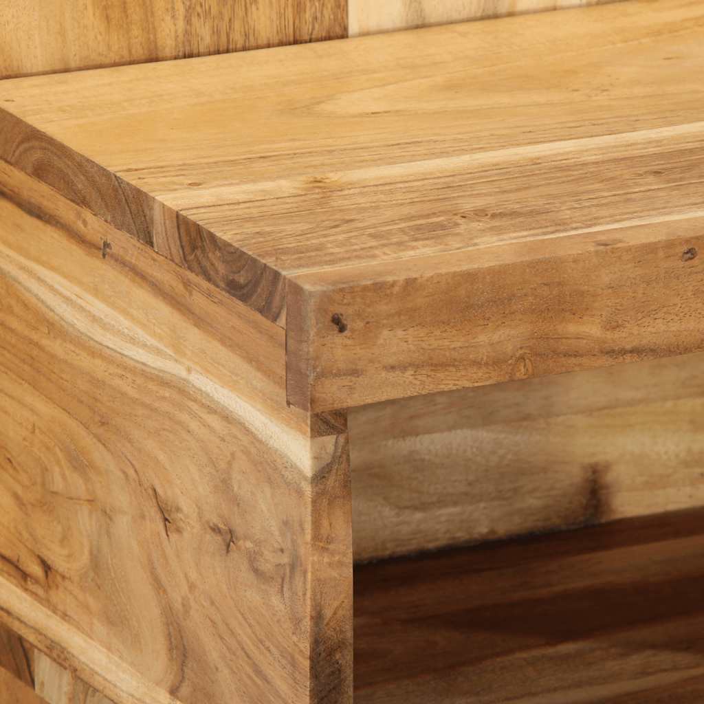 Comodino 50x27x50 cm in Legno Massello di Acacia - homemem39