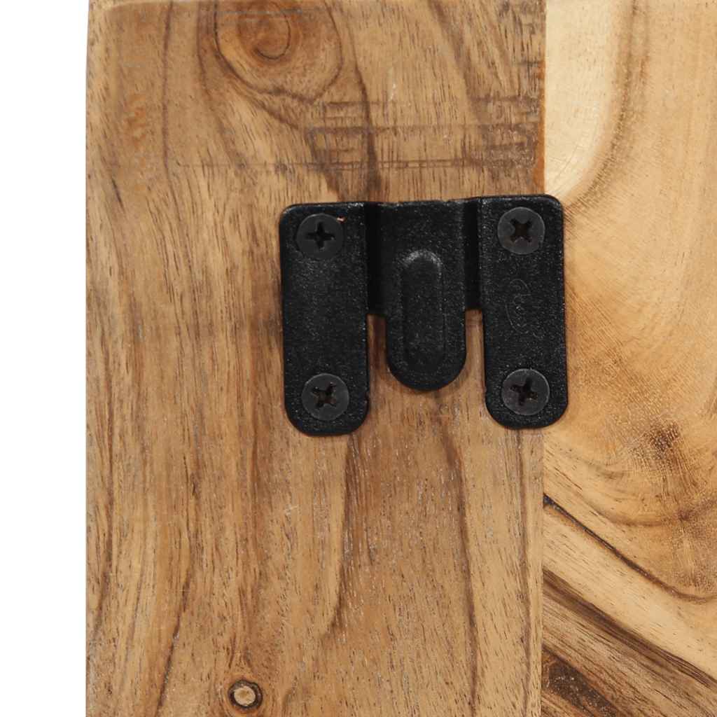 Comodino 50x27x50 cm in Legno Massello di Acacia - homemem39