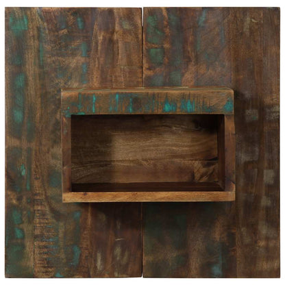 Comodino Multicolore 50x27x50 cm in Legno Massello Recupero - homemem39